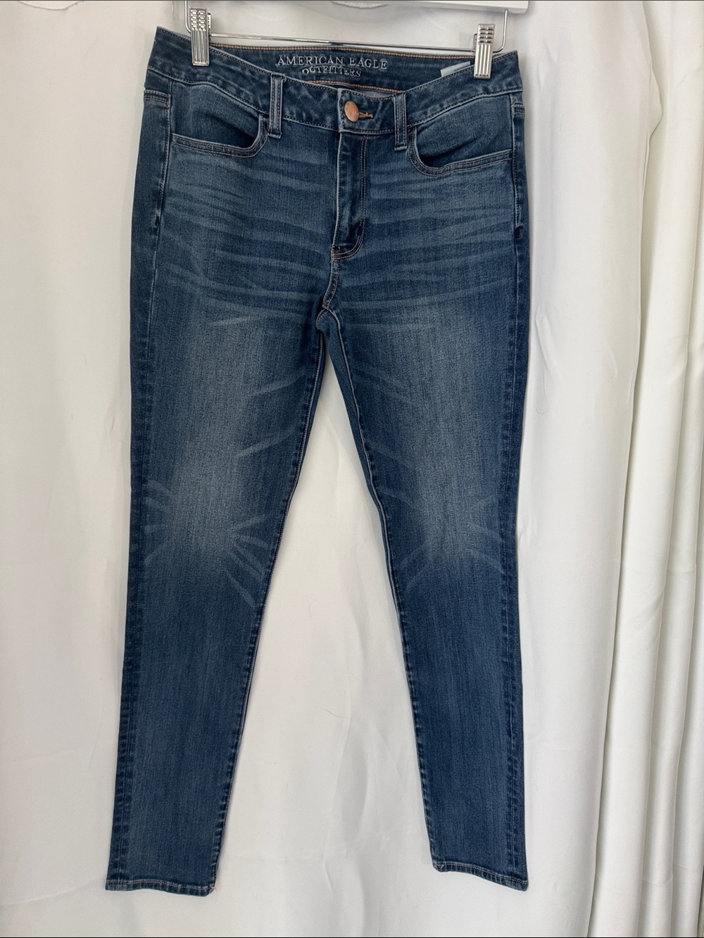American Eagle Outfitters Women's Skinny Jeans - Dark Blue Wash
